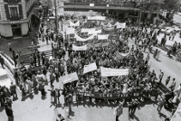 Manifestación del 1 de Mayo de 1978 en Madrid. Fuente: Nodo50.